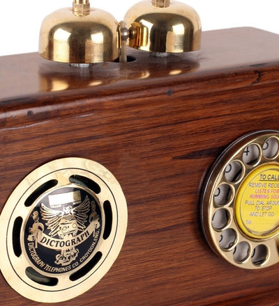Brown Wooden Fully Working Replica Antique Radio Telephone