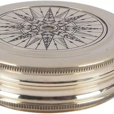 Antique Brass Finish Sundial Compass