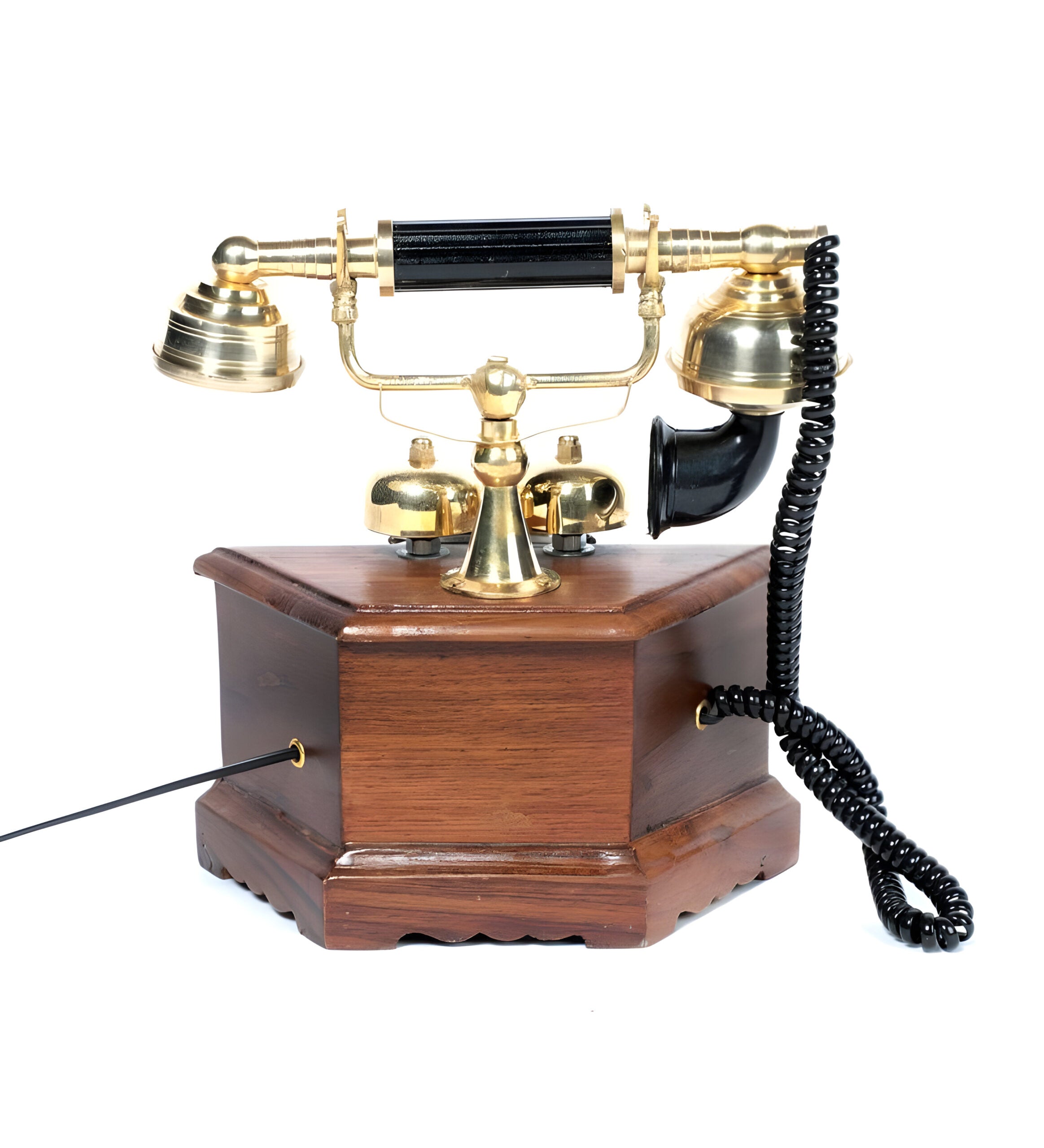 Retro Wood And Brass London Telephon