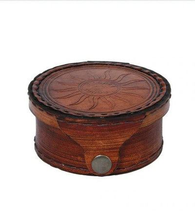 Brass Royal Navy 1941 Compass With Leather Pouch