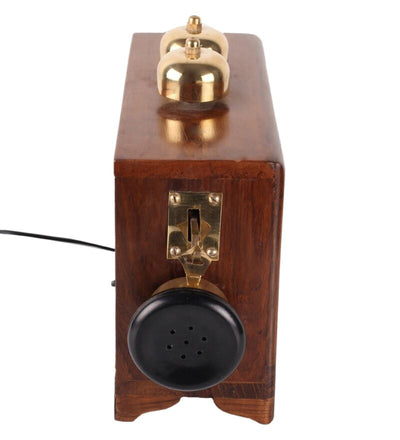 Brown Wooden Fully Working Replica Antique Radio Telephone