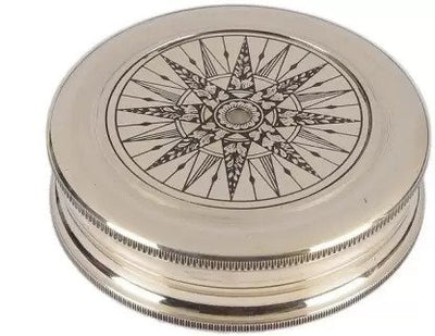 Antique Brass Finish Sundial Compass