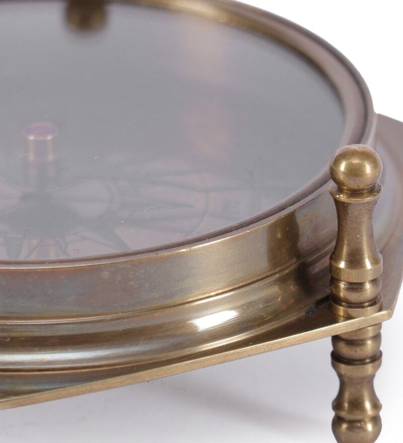 Brass Antique Six Edged Vintage Compass