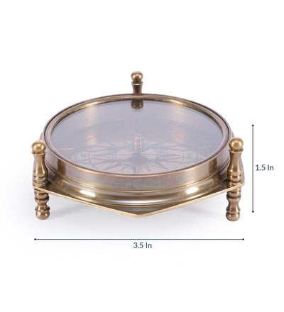 Brass Antique Six Edged Vintage Compass