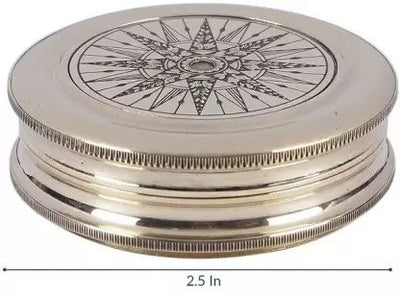 Antique Brass Finish Sundial Compass