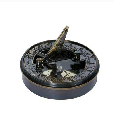 Brass Royal Navy 1941 Compass With Leather Pouch