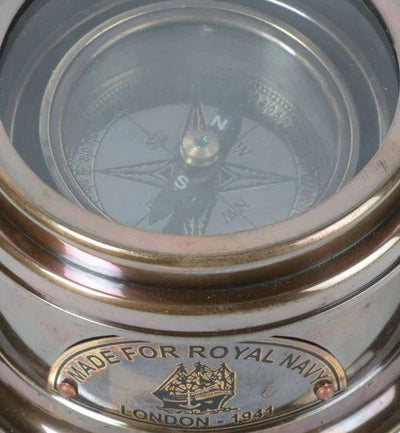 Brass Royal Navy 1941 Compact Pocket Compass
