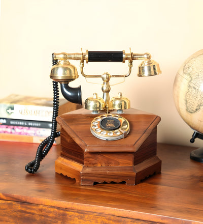 Retro Wood And Brass London Telephon