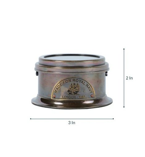 Brass Royal Navy 1941 Compact Pocket Compass