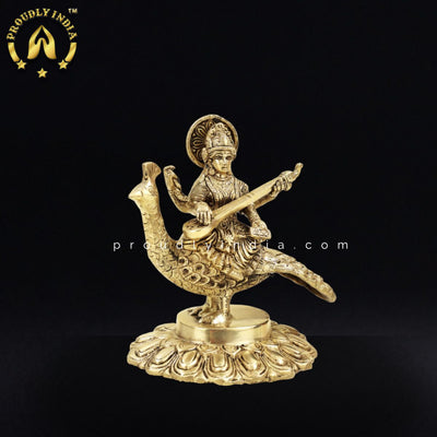 Goddess Maa Saraswati Brass Statue