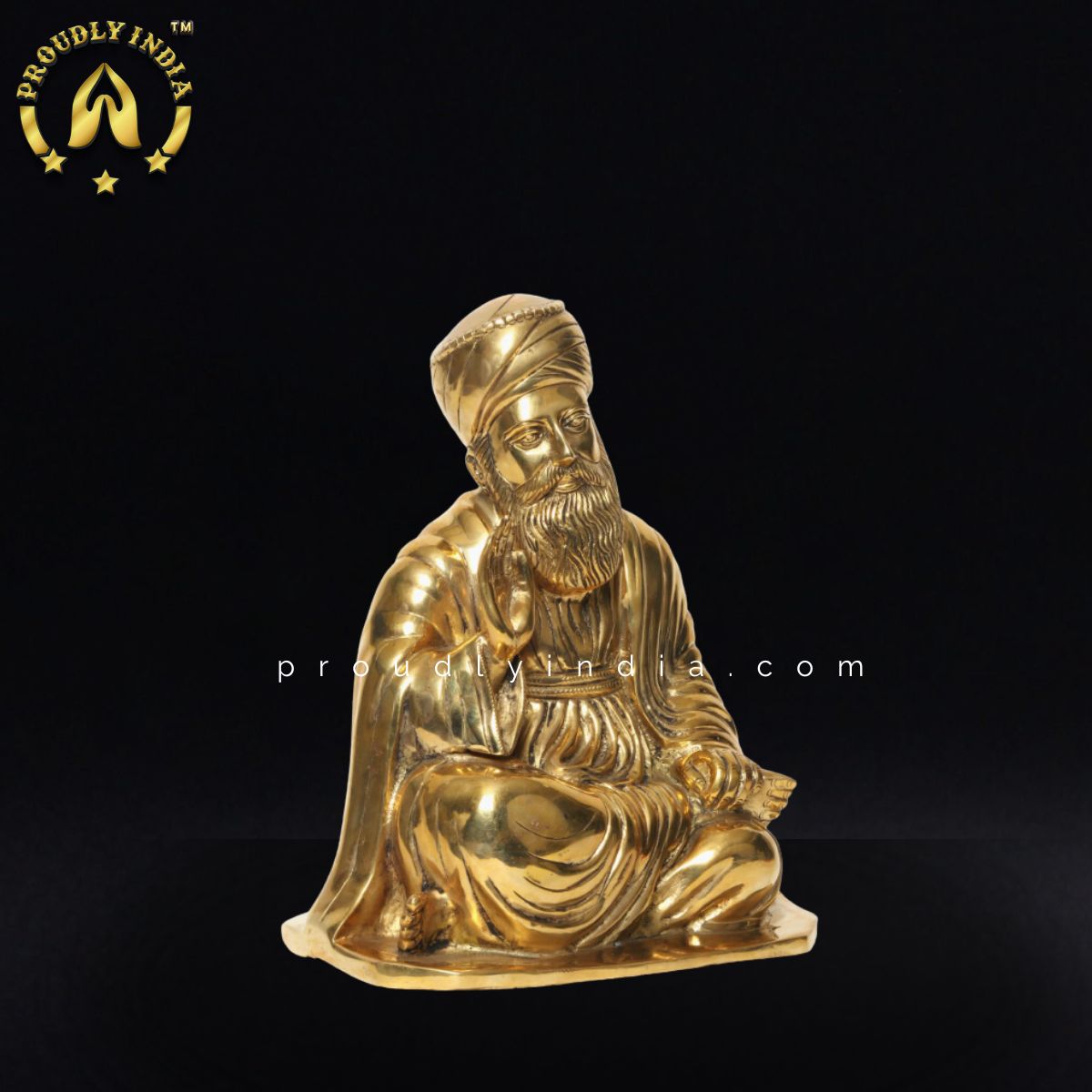 Pure Brass Handcrafted Guru Nanak Statue