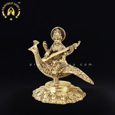 Goddess Maa Saraswati Brass Statue