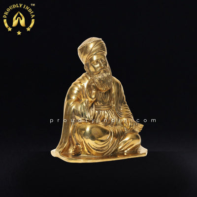 Pure Brass Handcrafted Guru Nanak Statue