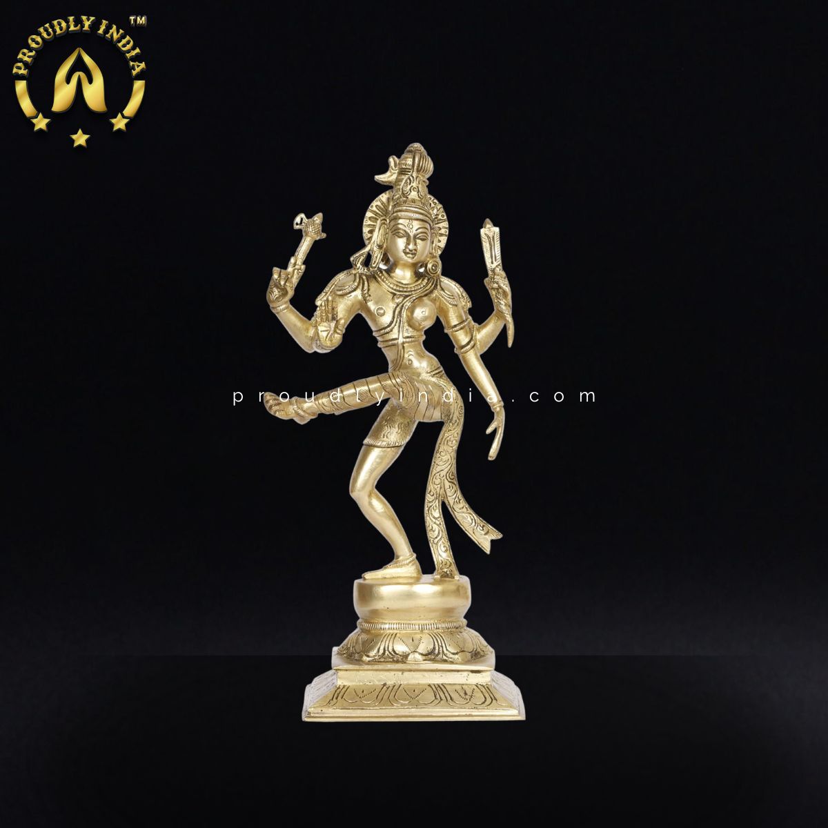 5" Ardhanarishvara Ardhnarishwar Statue