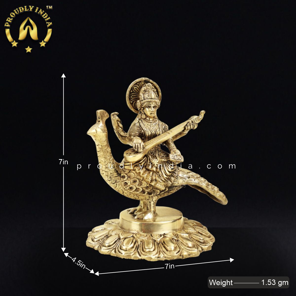 Goddess Maa Saraswati Brass Statue