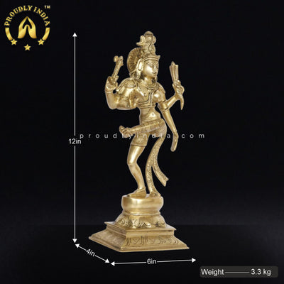 5" Ardhanarishvara Ardhnarishwar Statue