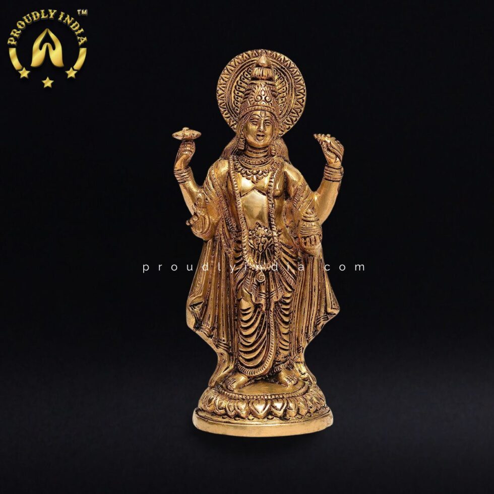 9" Brass Idol Dhanvantri Statue