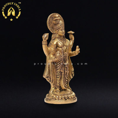 9" Brass Idol Dhanvantri Statue