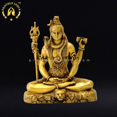 8.5" Seated Bhagwan Shiva Statue