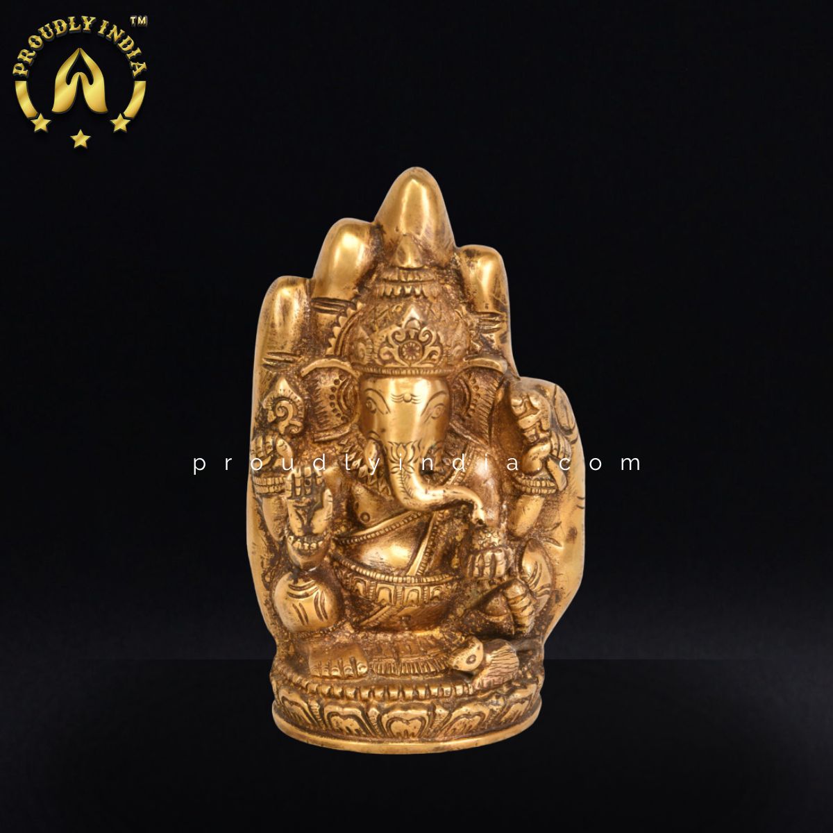 Pure Brass Idol Ganesha In Blessing Hand