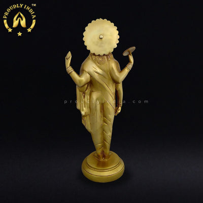 18" Dhanvantari God Brass Statue