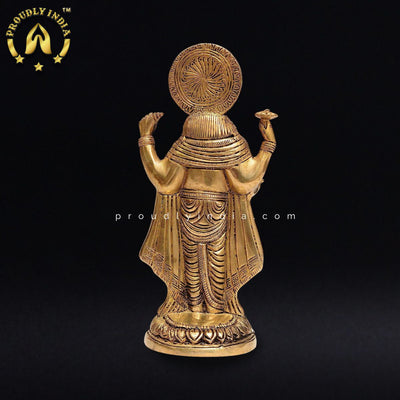9" Brass Idol Dhanvantri Statue