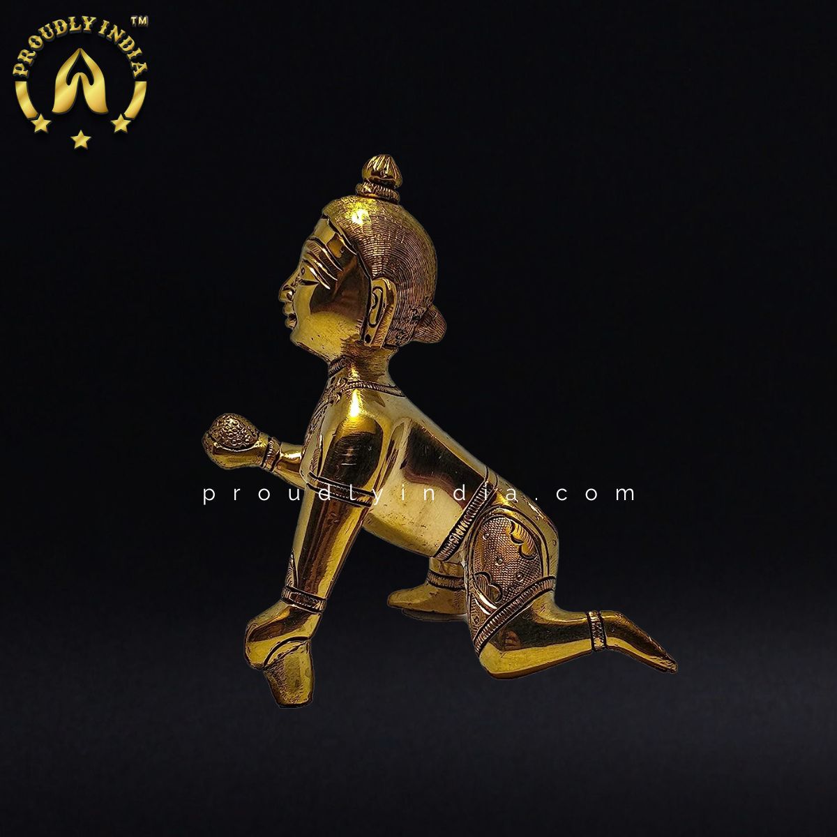 4.9" Laddu Gopal Brass Statue