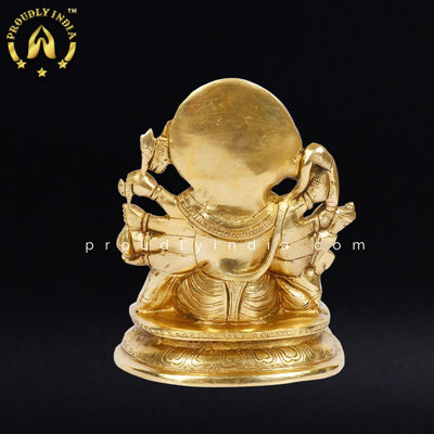 7" Brass Panchmukhi Hanuman Statue