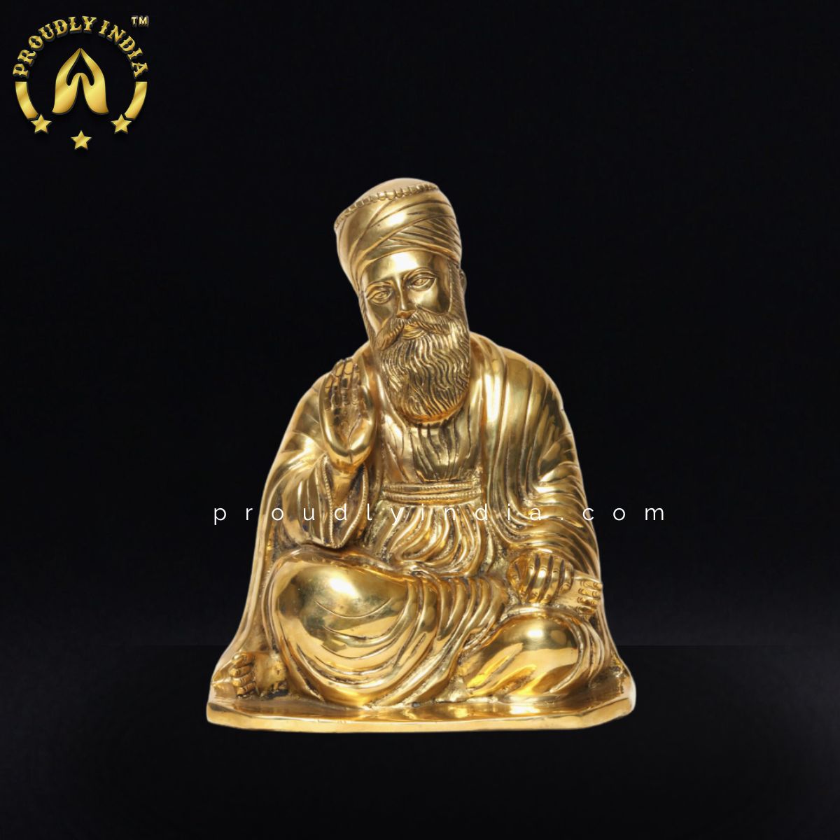 Pure Brass Handcrafted Guru Nanak Statue