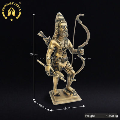 10" Brass Lord Parshuram Idol