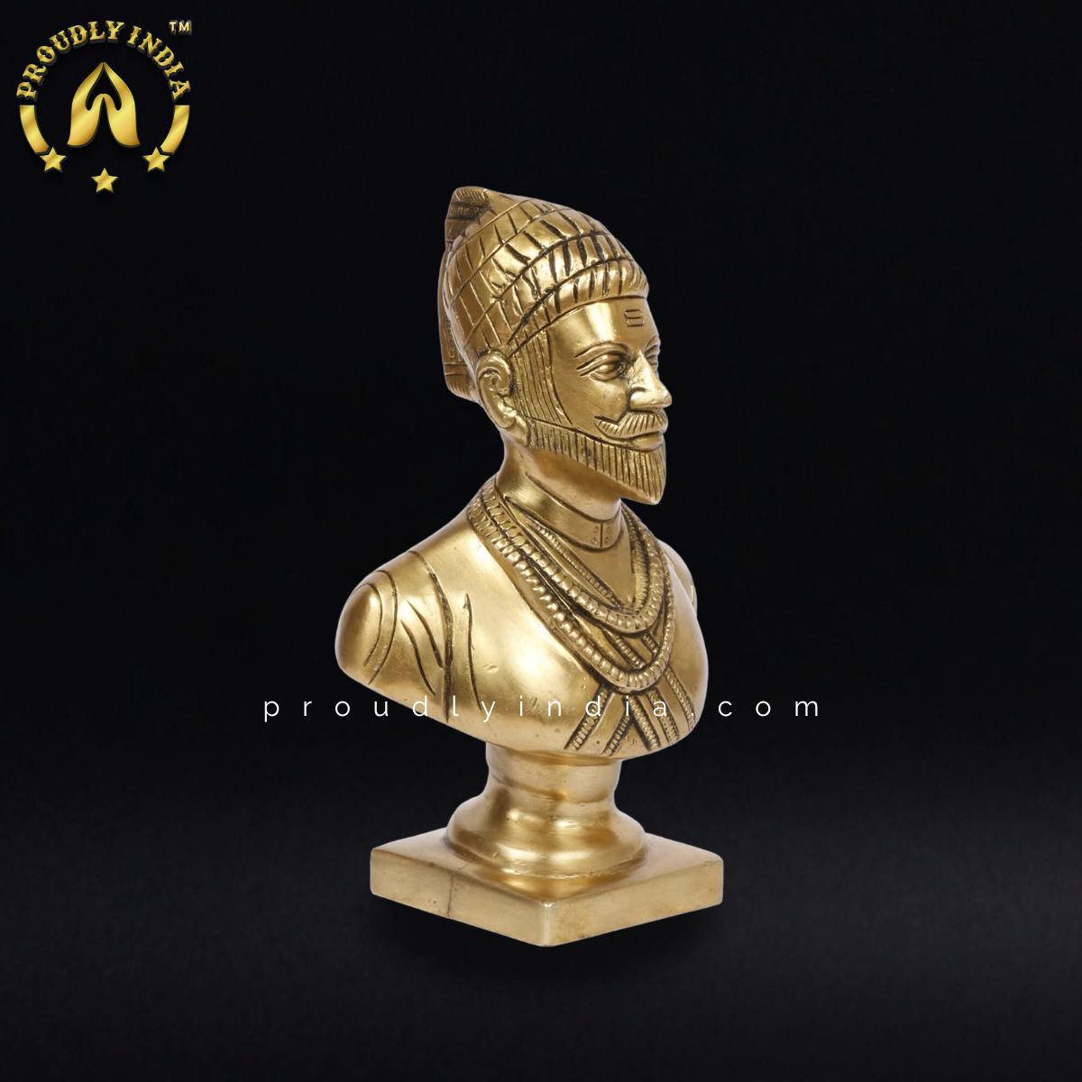 5.9 Inch- Shivaji Maharaj Brass Statue