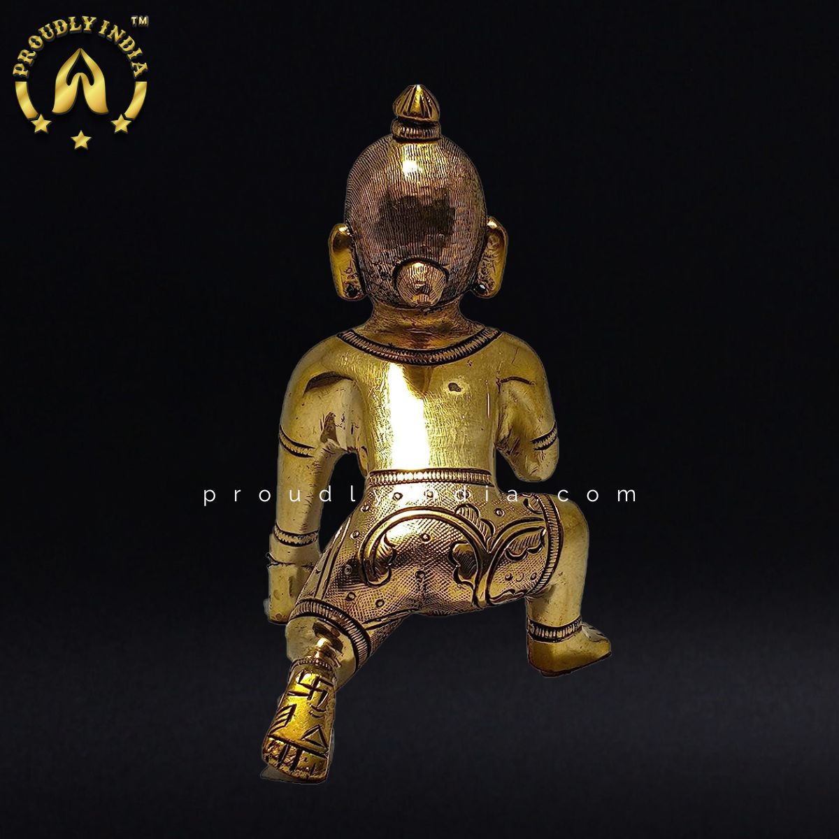 4.9" Laddu Gopal Brass Statue