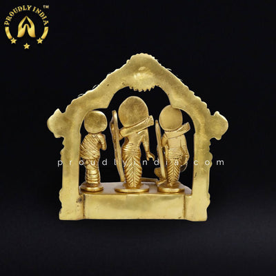 7.5" Brass Ram Darbar Idol with Arch