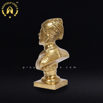 5.9 Inch- Shivaji Maharaj Brass Statue