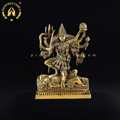 12" Brass Kali Maa Statue