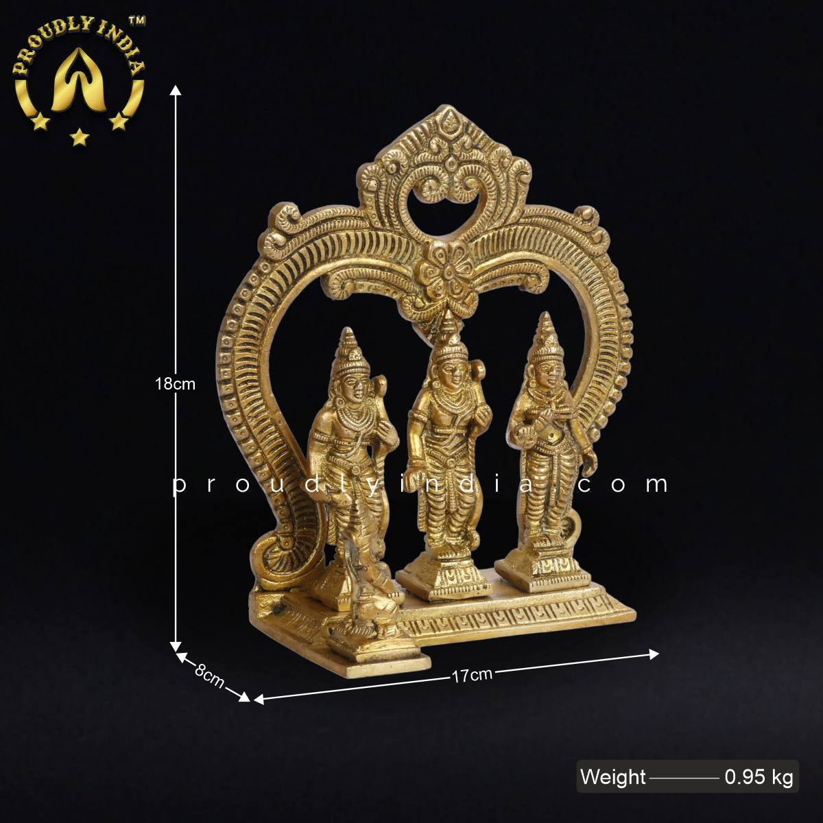 7" Brass Ram Darbar Idol