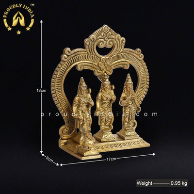 7" Brass Ram Darbar Idol
