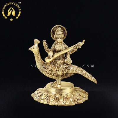 Goddess Maa Saraswati Brass Statue