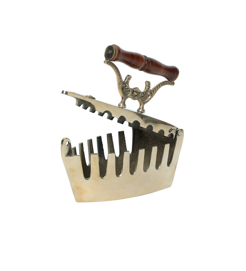 Brass Vintage Press Iron Set Of 3 Desi Kitsch Curio Brass Steam Press