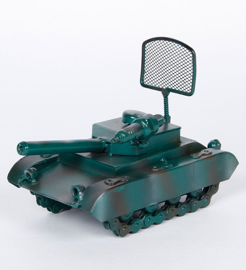 Open Military Tanker Miniature Antique Showpiece