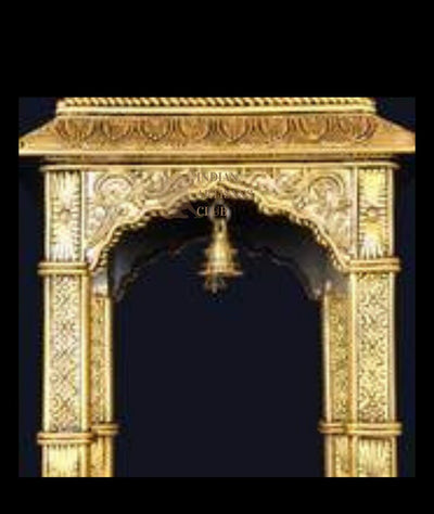 Handmade Big Pooja Mandir With Indian Artwork Handcrafted | Hand Carved Wooden Prayer Unit 16"×16"×36" | Religious Decorative Showpiece