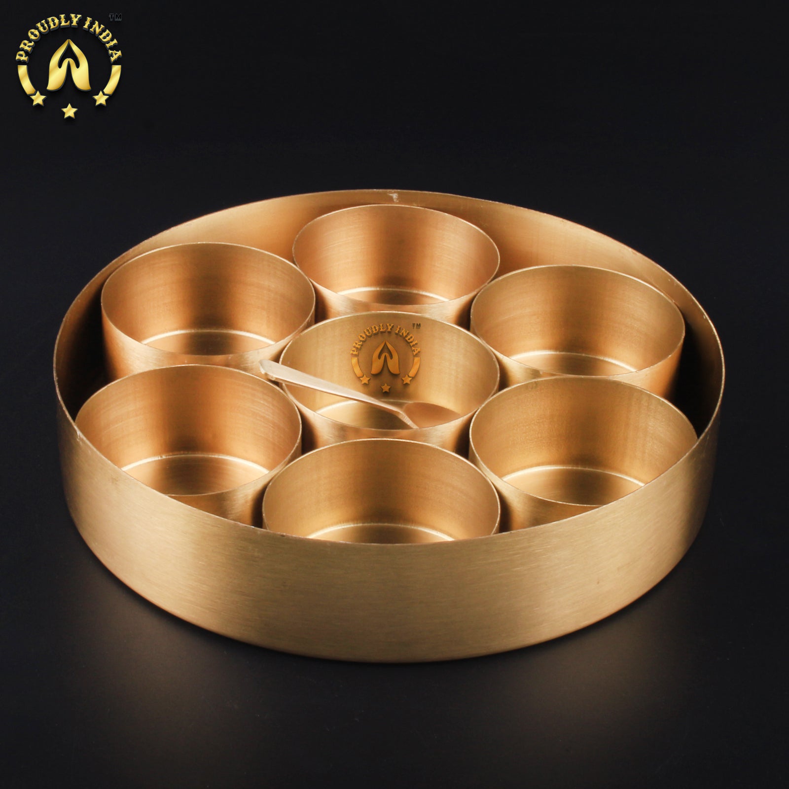 Pure Brass Engraved Spice Box