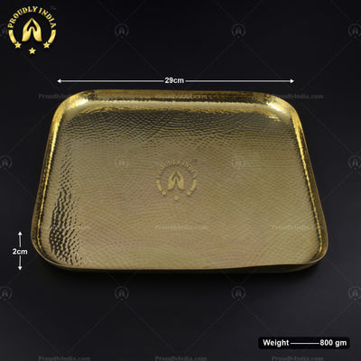 6 Piece Square Brass Dinner Set