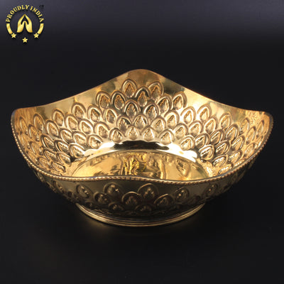Pure Brass Decorative Basket