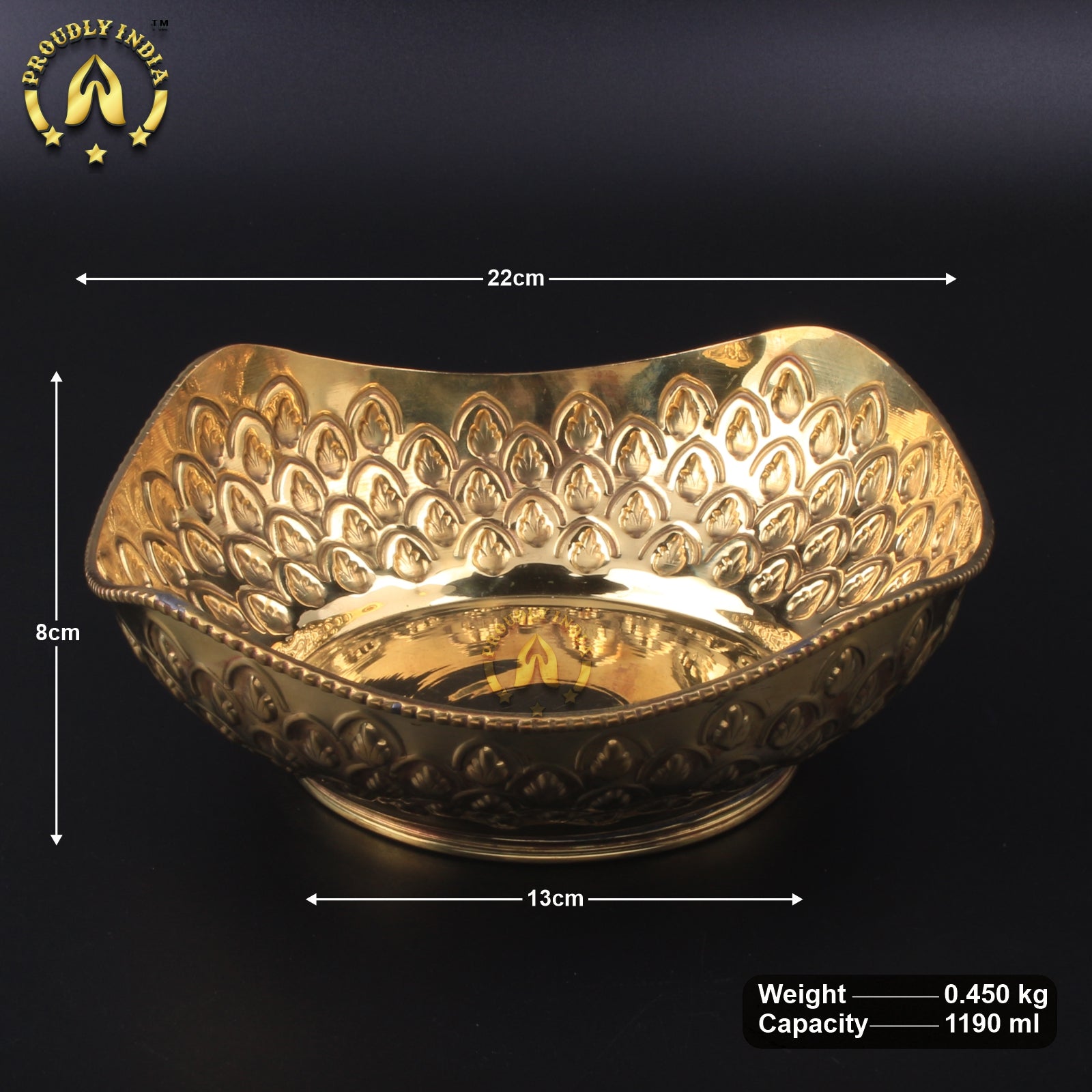 Pure Brass Decorative Basket