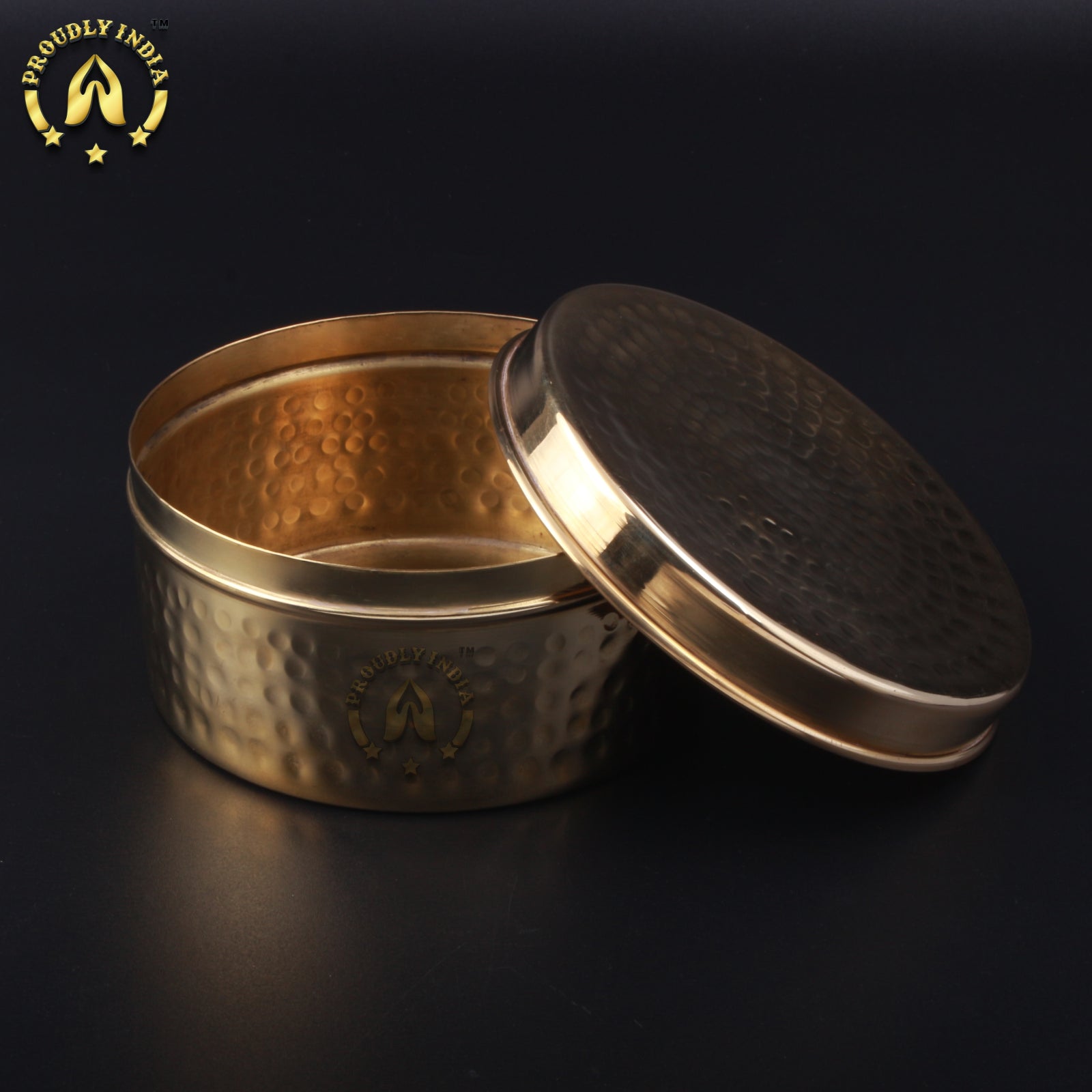 Set of 2 Brass Dry Fruit Box | Storage Container
