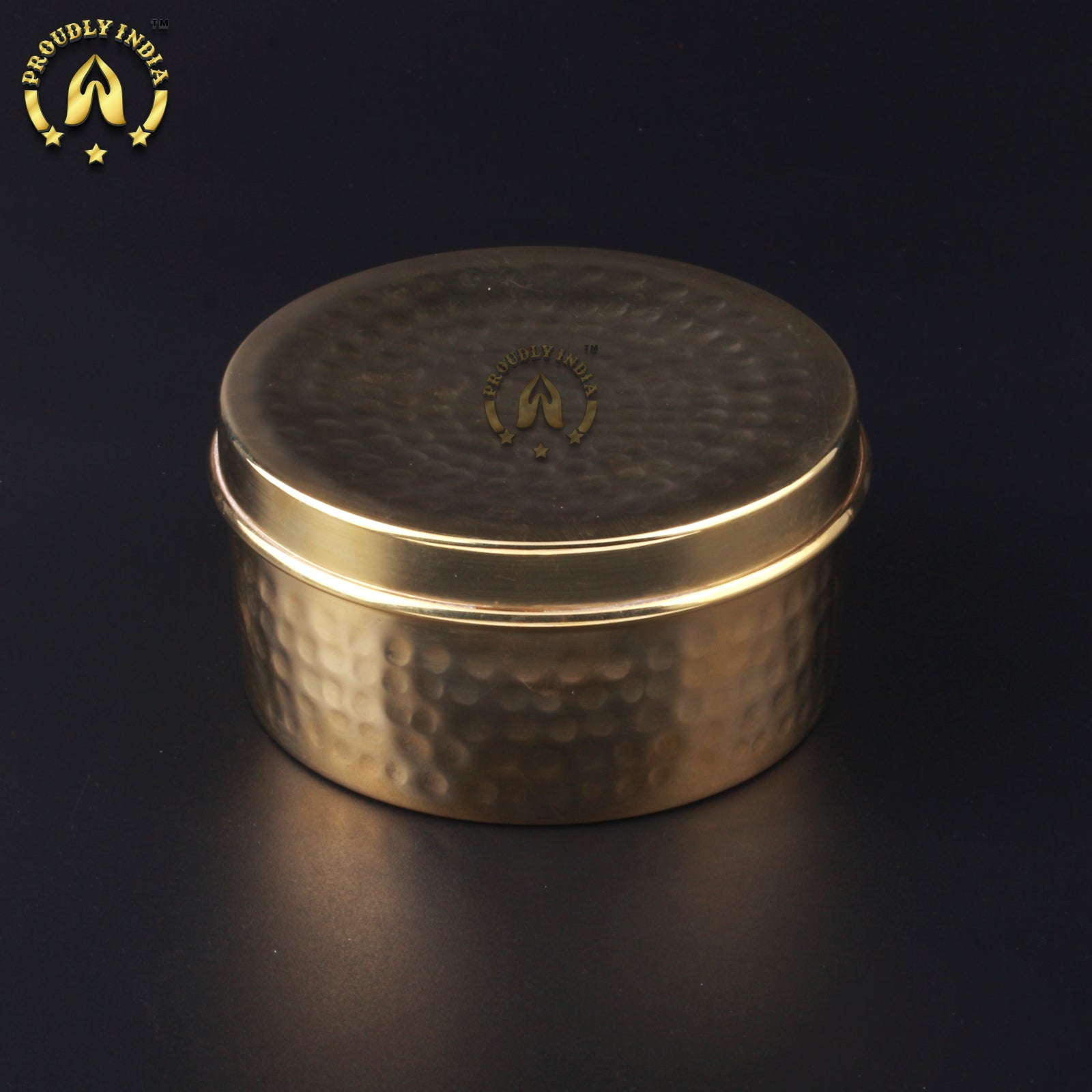 Set of 2 Brass Dry Fruit Box | Storage Container