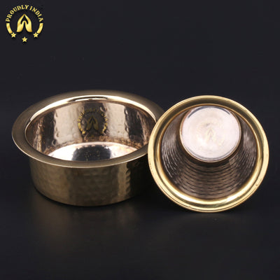 Set of 2 Brass Hammered Coffee Dabara