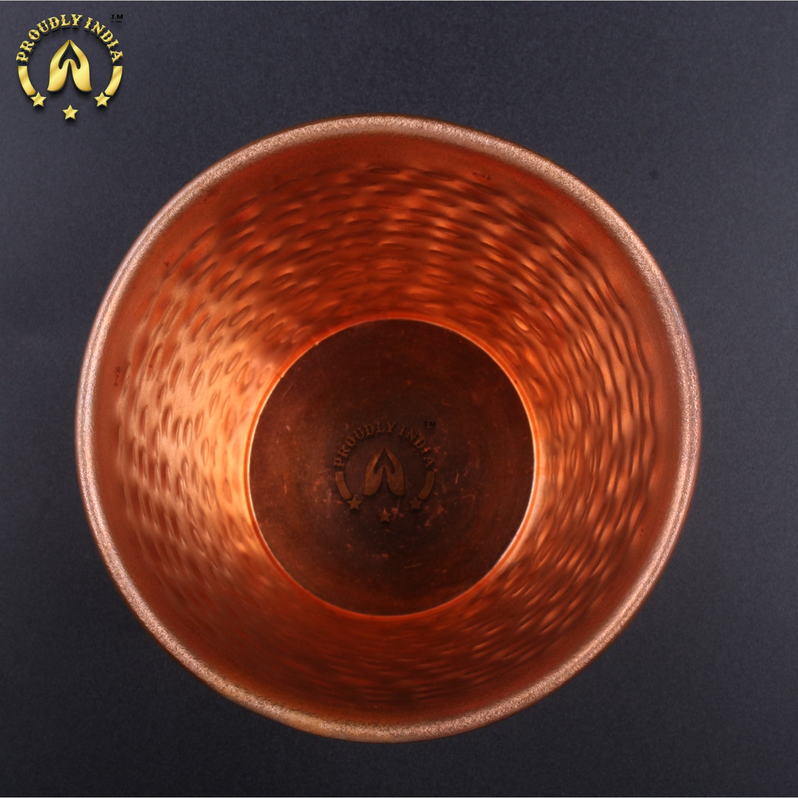 Set Of Pure Copper Hammered Glasses