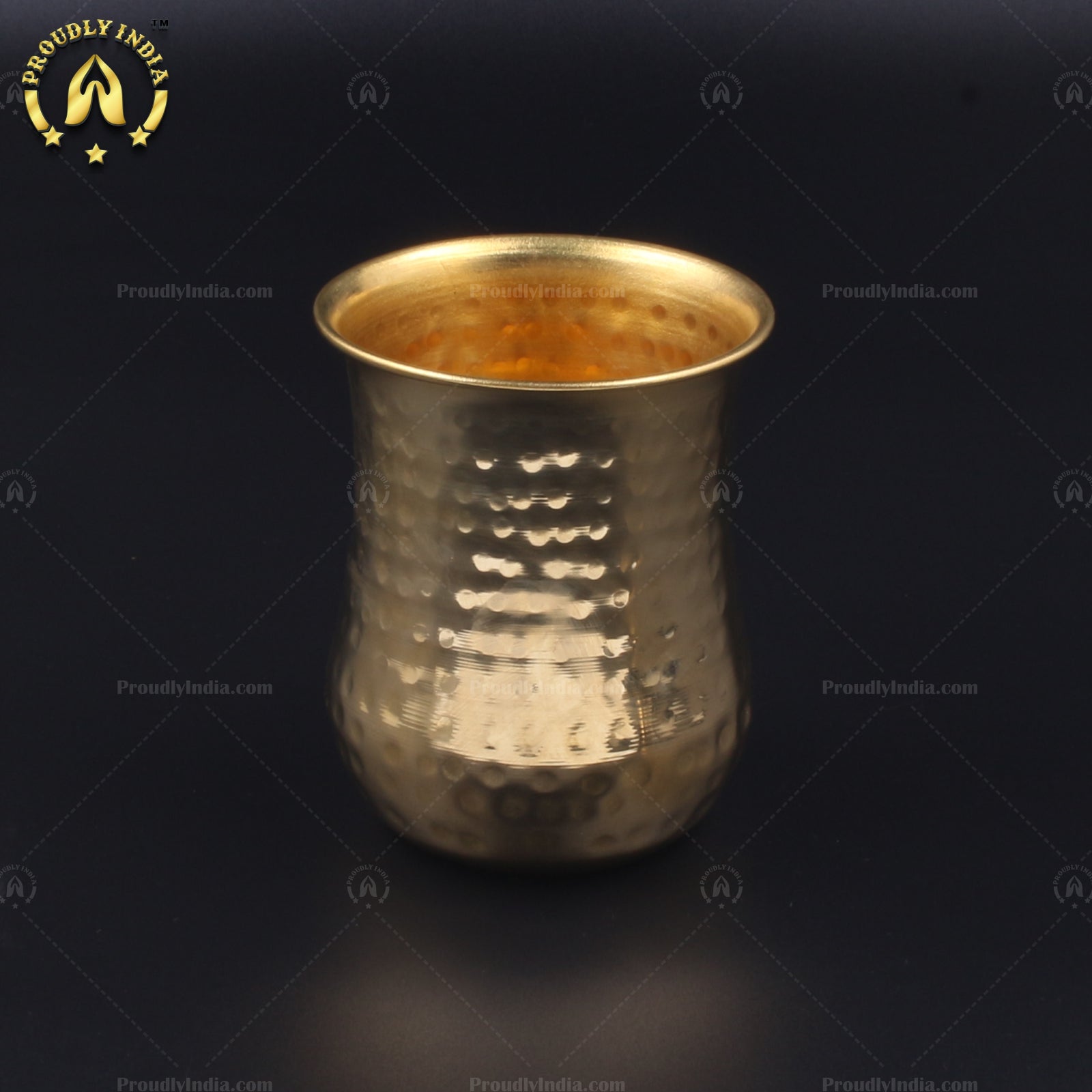 Brass Belly Glass Tumblers